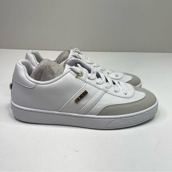 GUESS Naoko Charm Lace Up Court sneakers white - 8 - Picture 3 of 12
